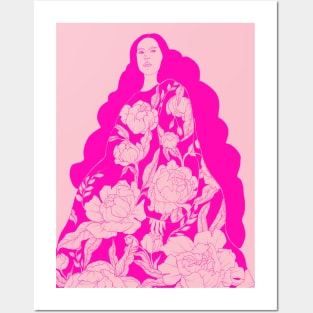 Peony Dress Posters and Art